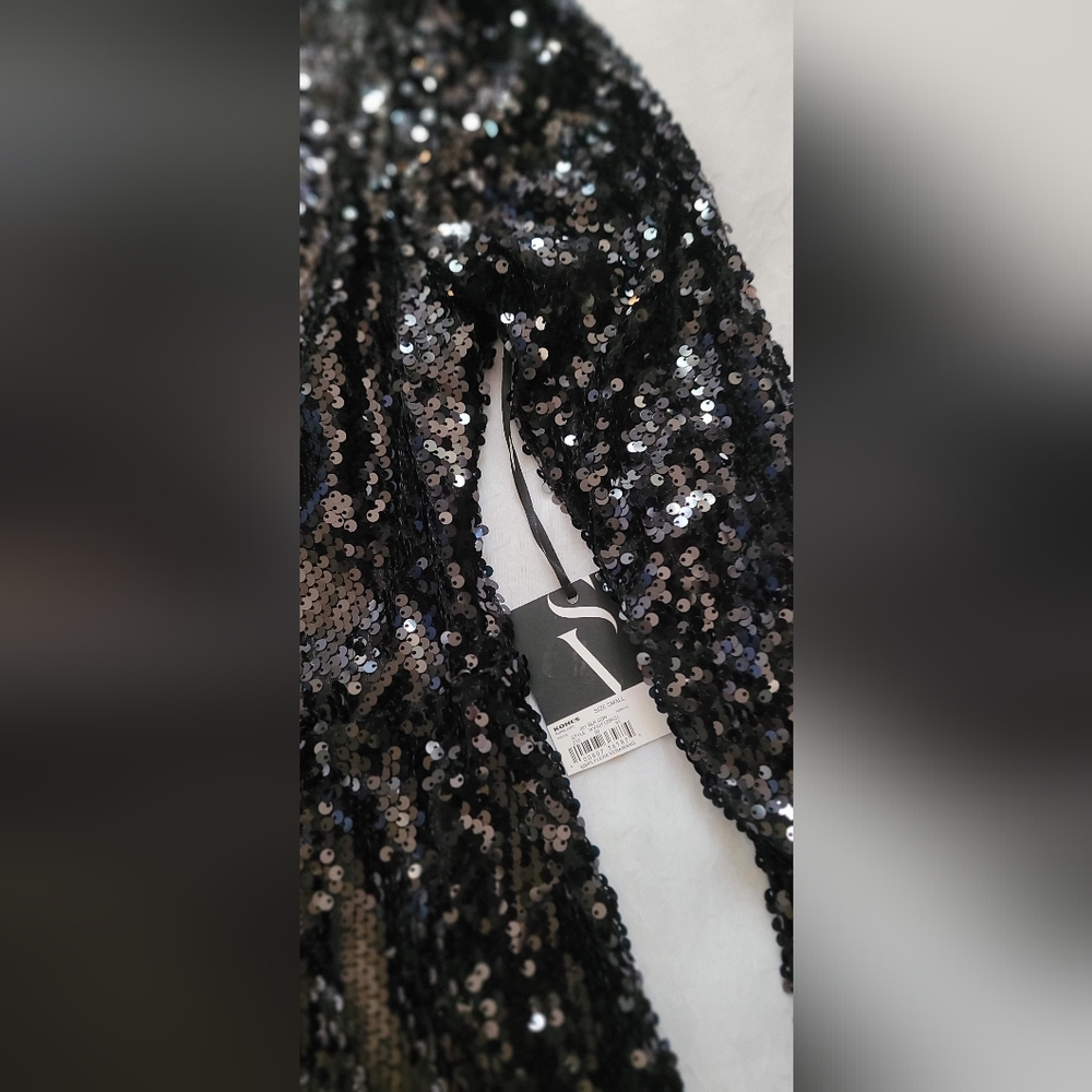 NWT! Fall Glam Sequin Barbiecore LBD Women's Party Dance Formal Minidress Small - Picture 6 of 17